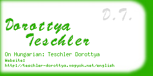 dorottya teschler business card
